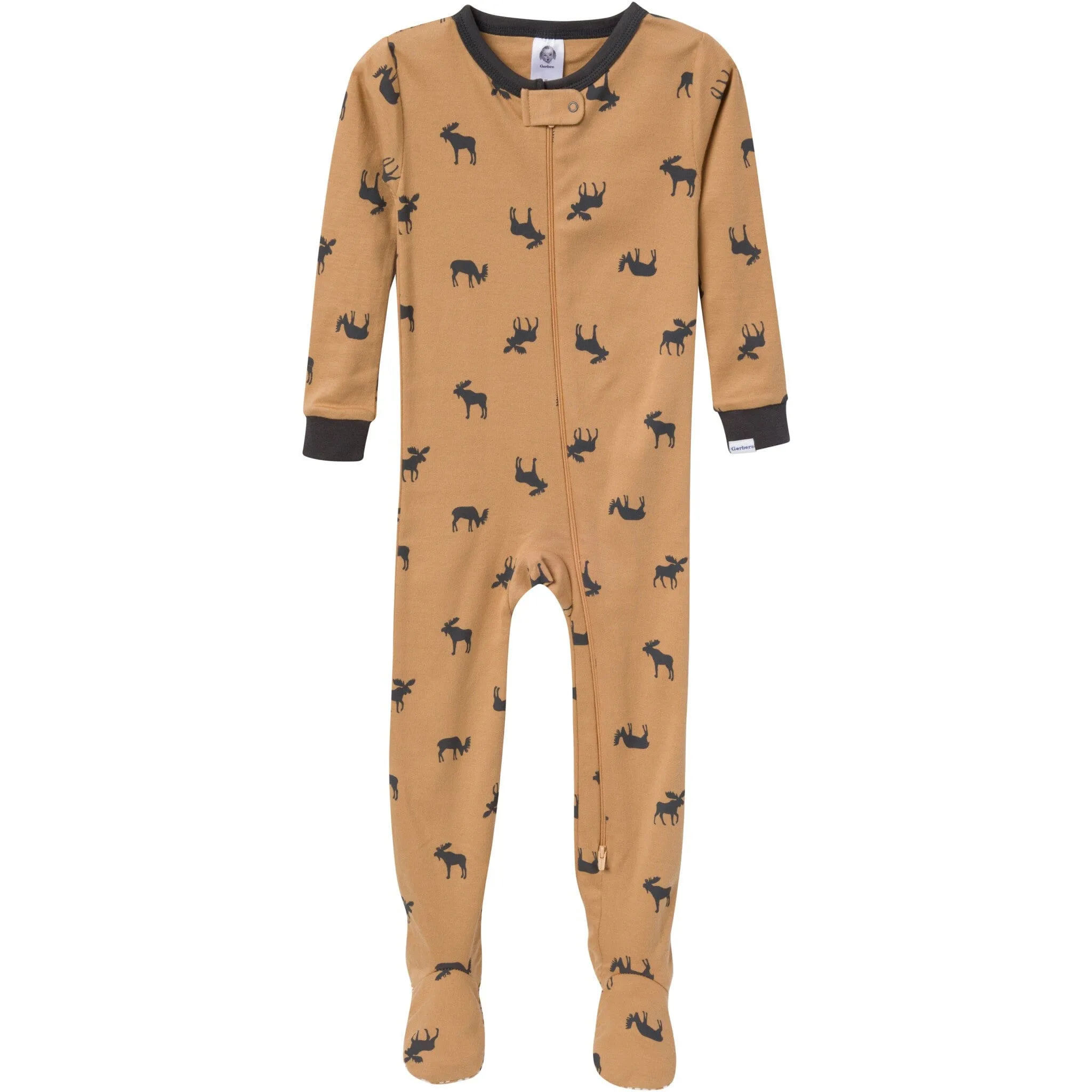 2-Pack Baby & Toddler Boys Moose Snug Fit Footed Pajamas