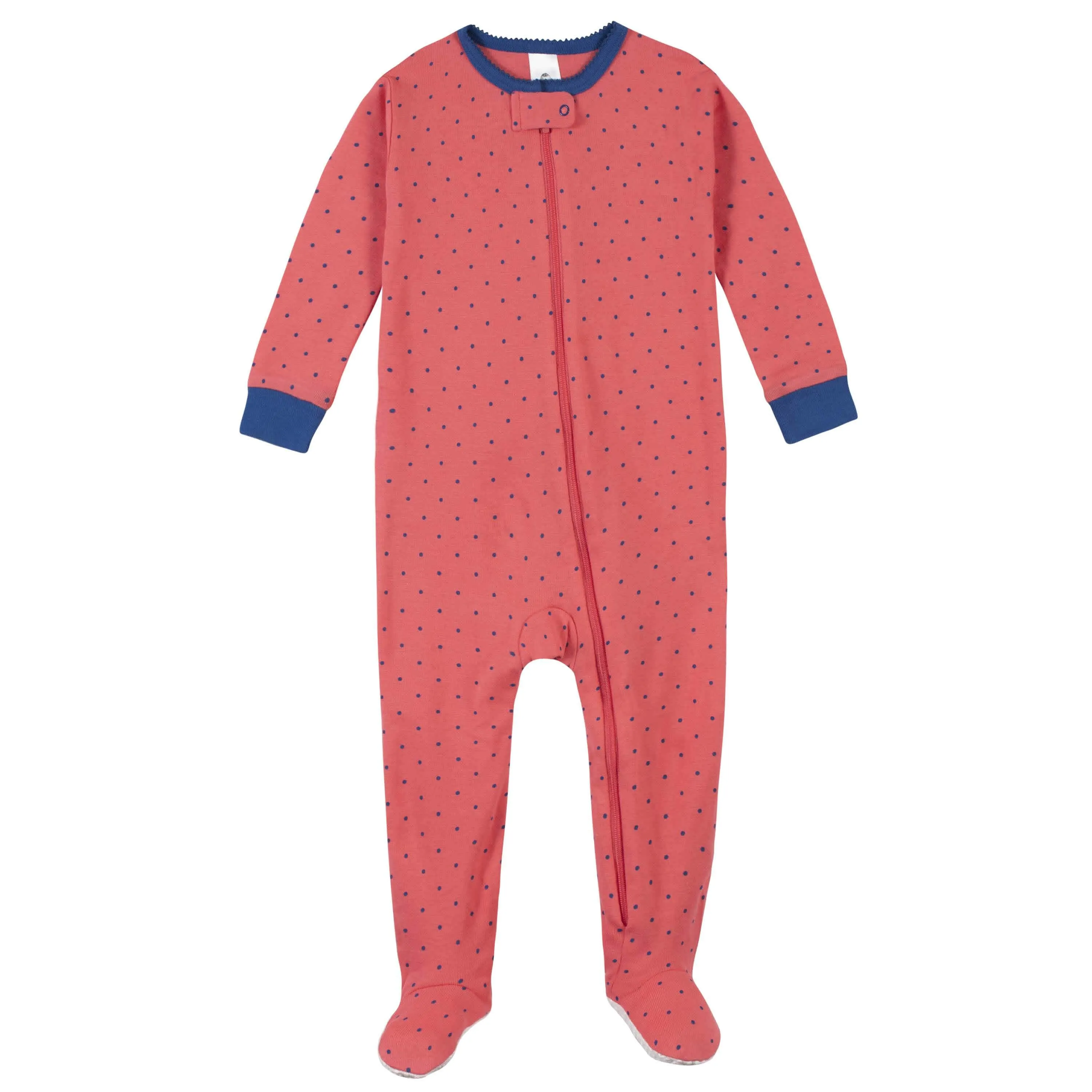 2-Pack Girls Berries Snug Fit Footed Cotton Pajamas