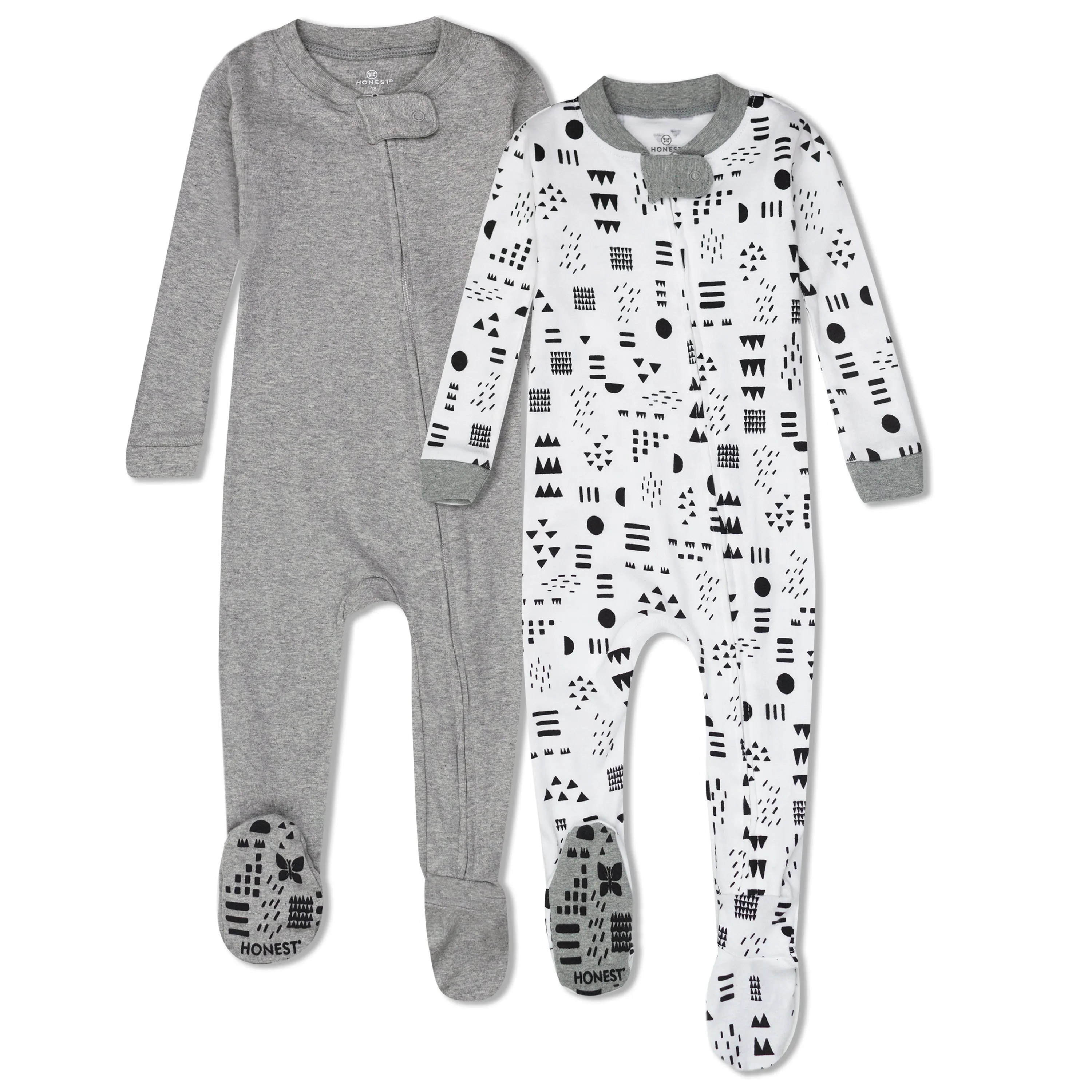 2-Pack Organic Cotton Snug-Fit Footed Pajamas