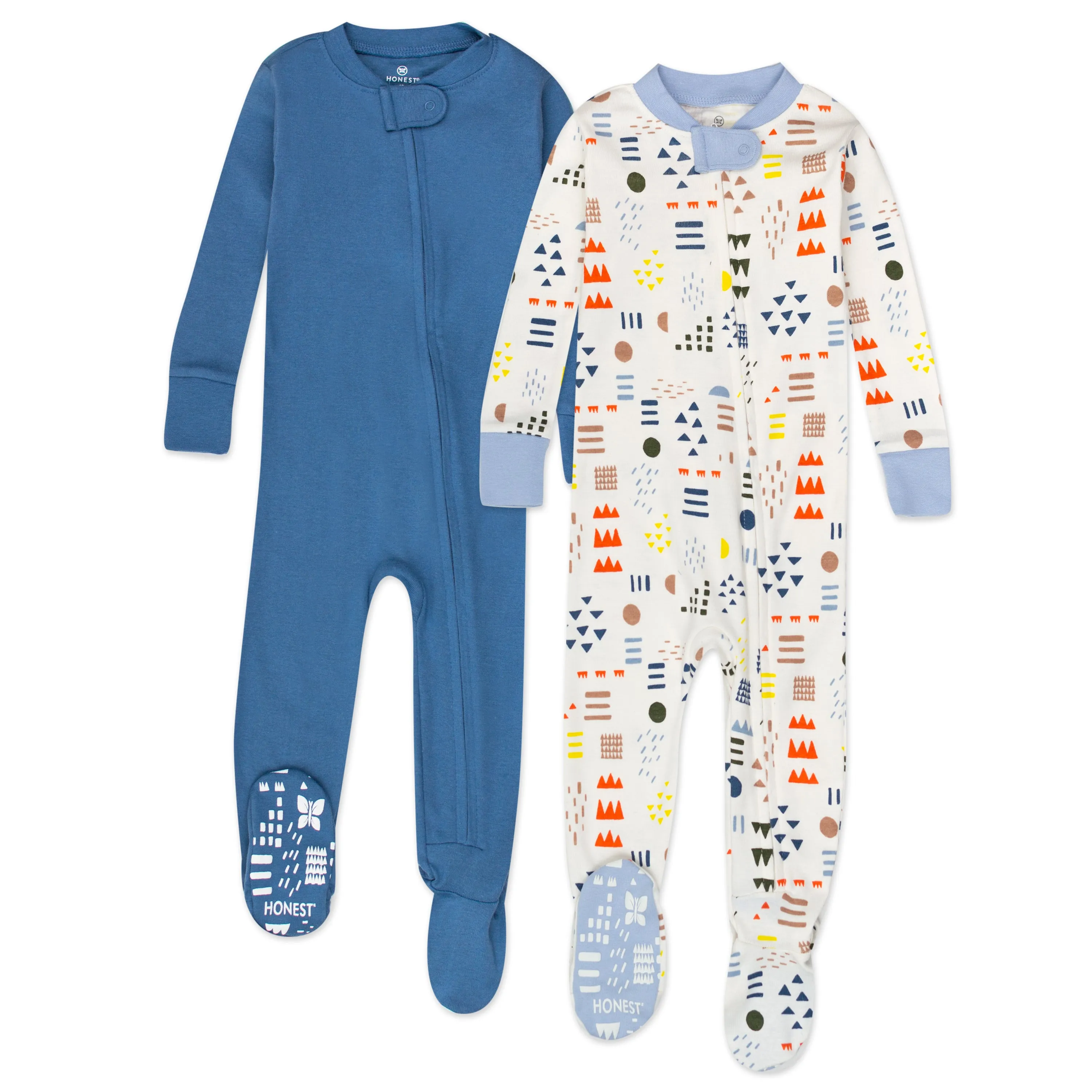 2-Pack Organic Cotton Snug-Fit Footed Pajamas