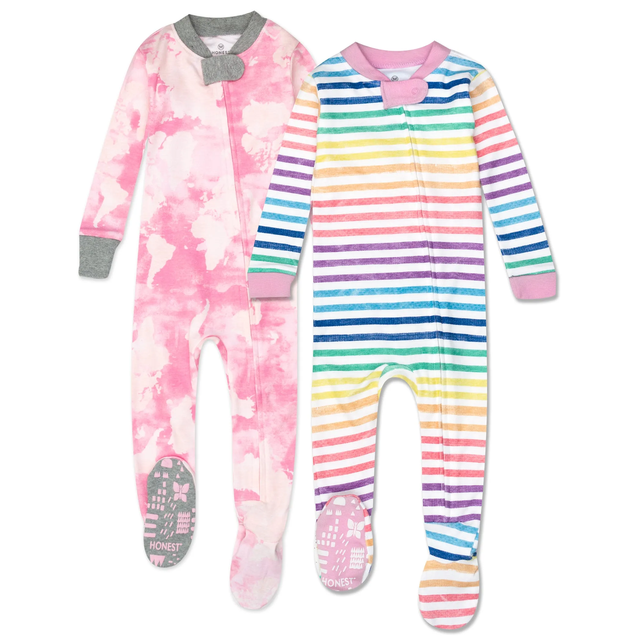 2-Pack Organic Cotton Snug-Fit Footed Pajamas