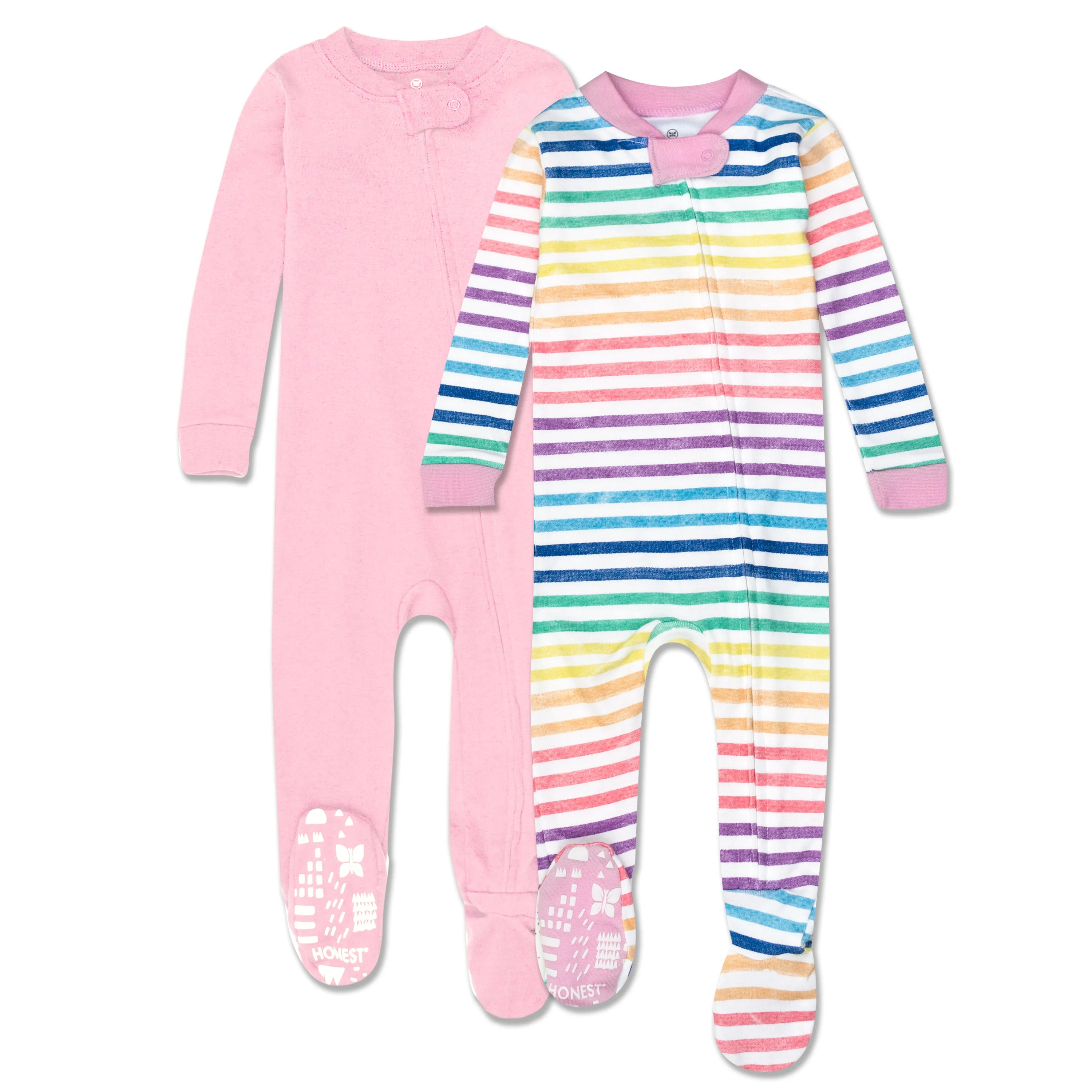 2-Pack Organic Cotton Snug-Fit Footed Pajamas