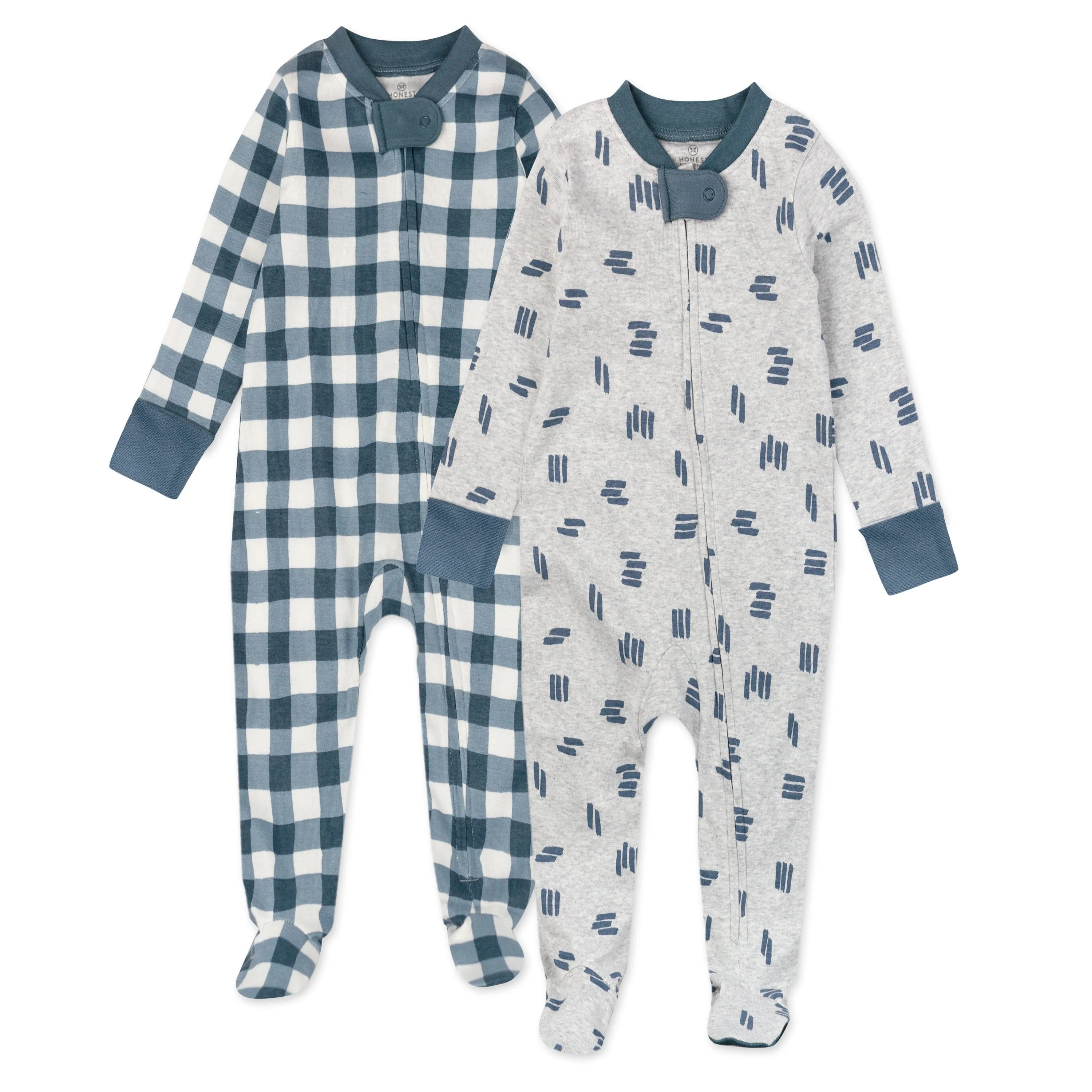 2-Pack Organic Cotton Snug-Fit Footed Pajamas