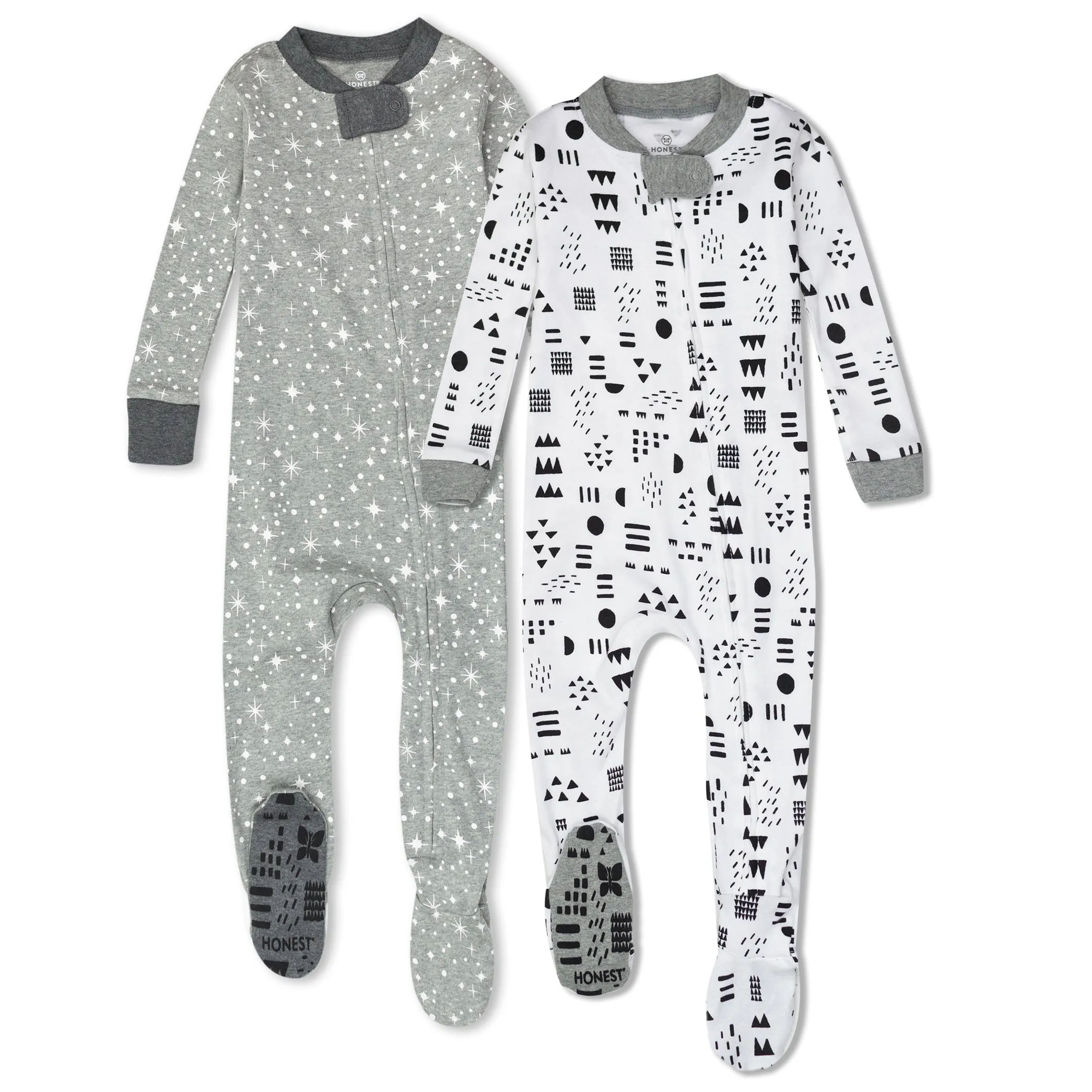 2-Pack Organic Cotton Snug-Fit Footed Pajamas