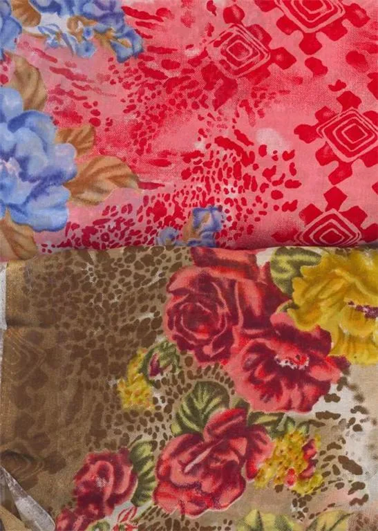 2 x 2 /100 cotton voile printed ~floral print -44