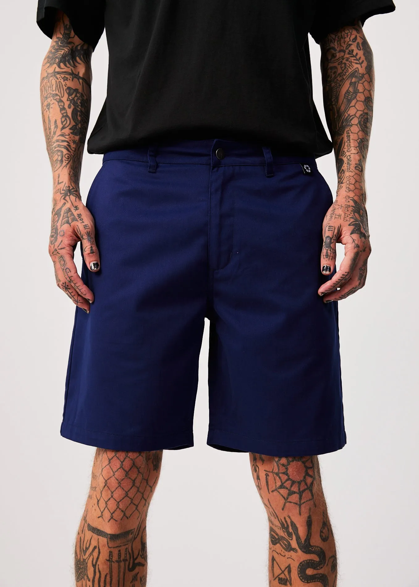 AFENDS Mens Ninety Twos - Chino Shorts - Seaport