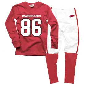 Arkansas Razorbacks Kids Football Pajamas