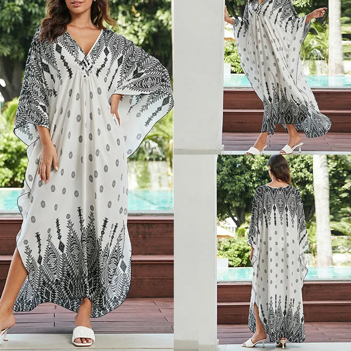 Beach Cover-up Vacation Sun Protection Long Dress Loose Robe Wholesale Womens Clothing N3823112800036