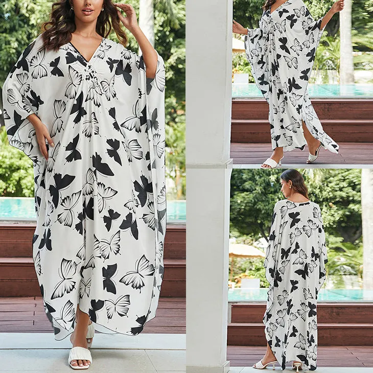 Beach Cover-up Vacation Sun Protection Long Dress Loose Robe Wholesale Womens Clothing N3823112800036