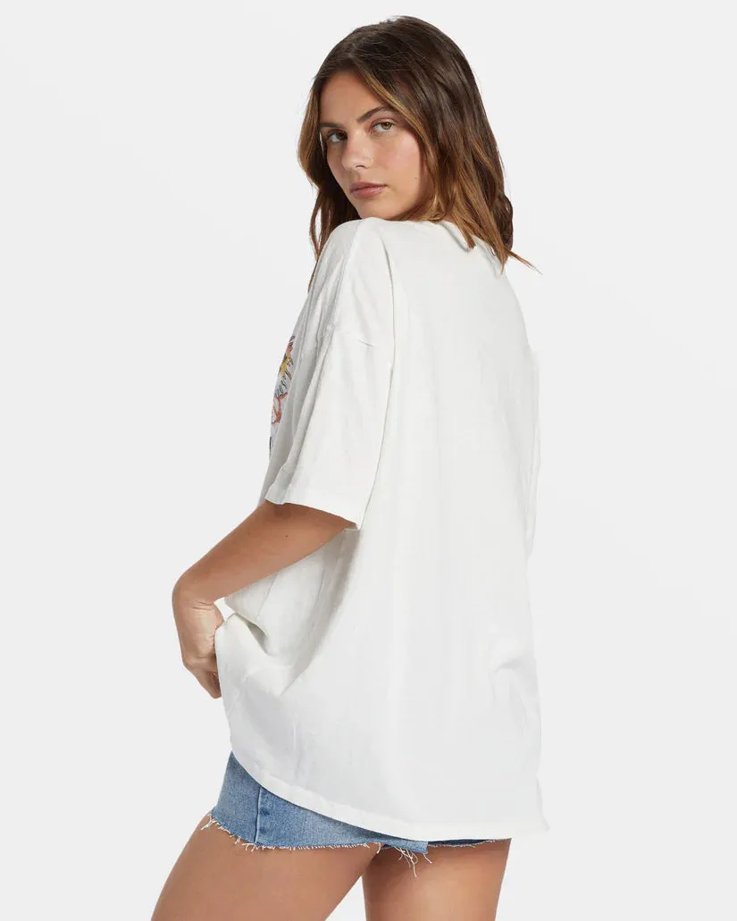 BILLABONG KISSED BY THE SUN WOMENS TEE - WHITE