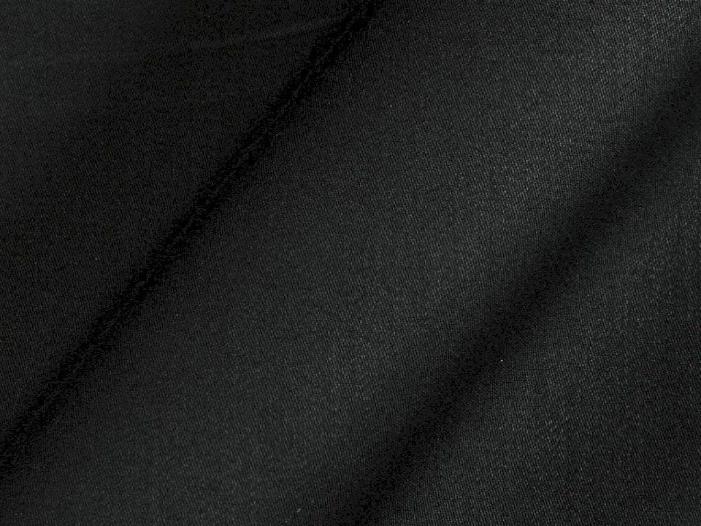 Black Plain Dyed Cotton Satin Fabric (Wholesale)