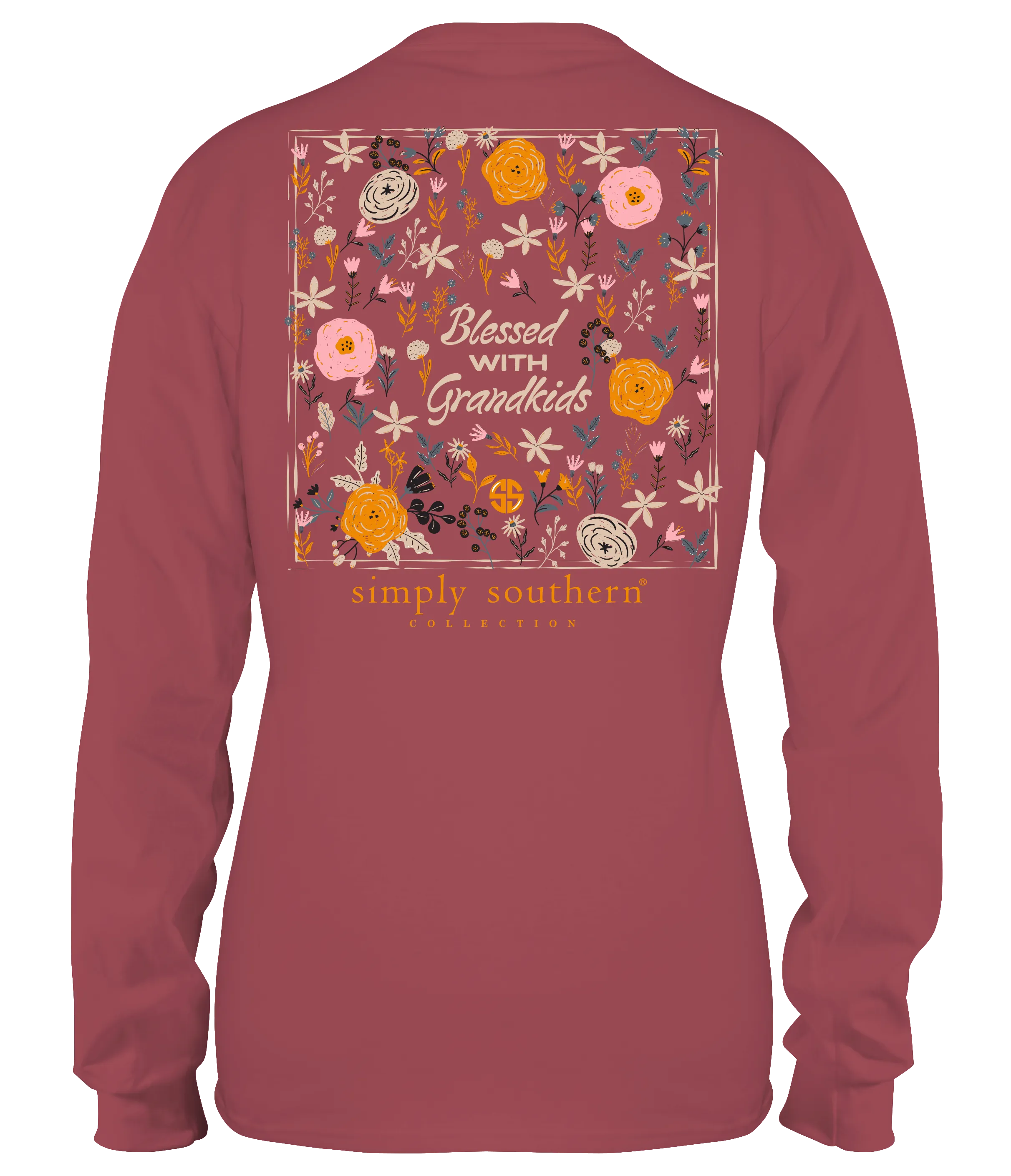 'Blessed with Grandkids' Floral Long Sleeve Tee by Simply Southern