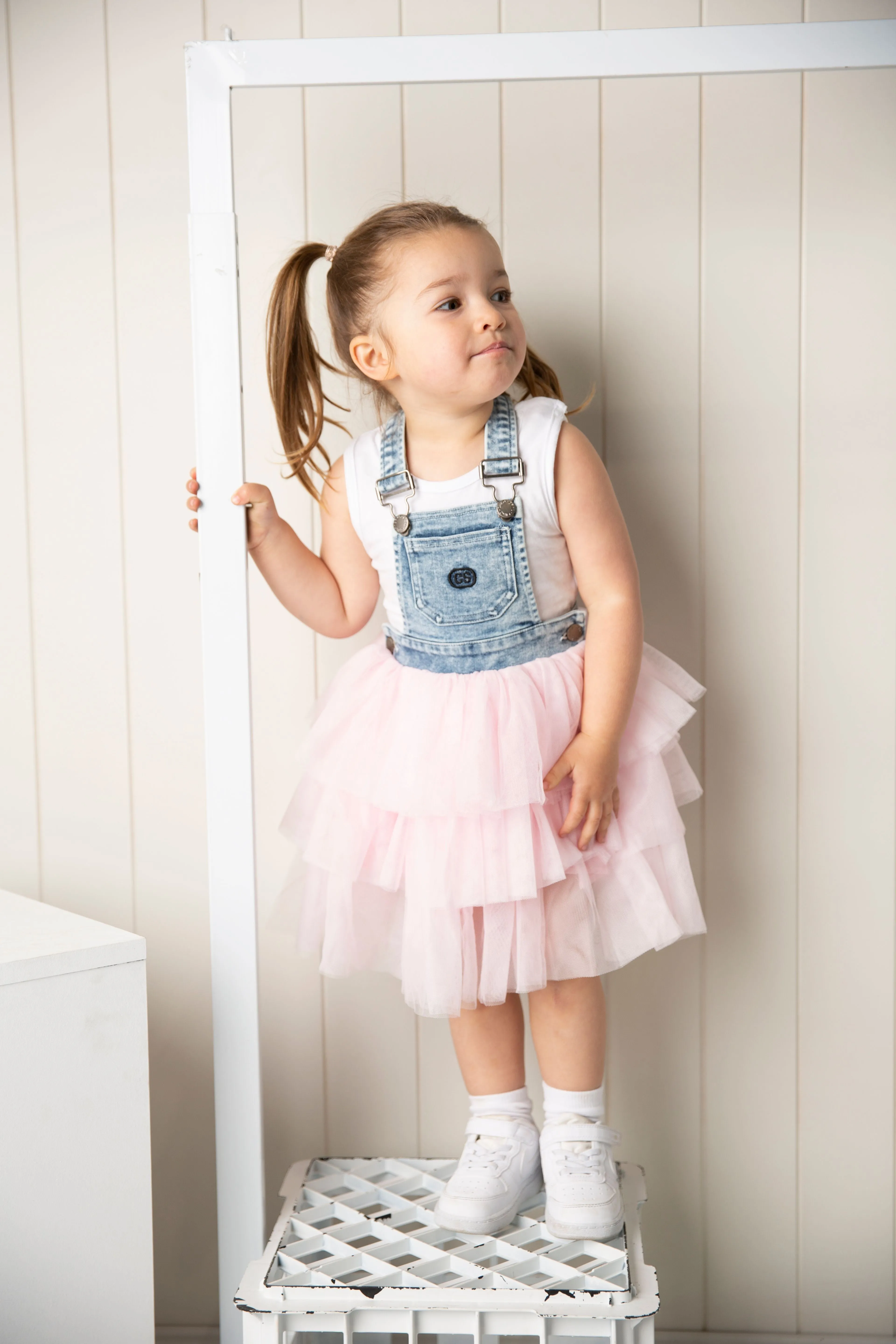 Brooke Pinafore Tutu - Blue/Pink