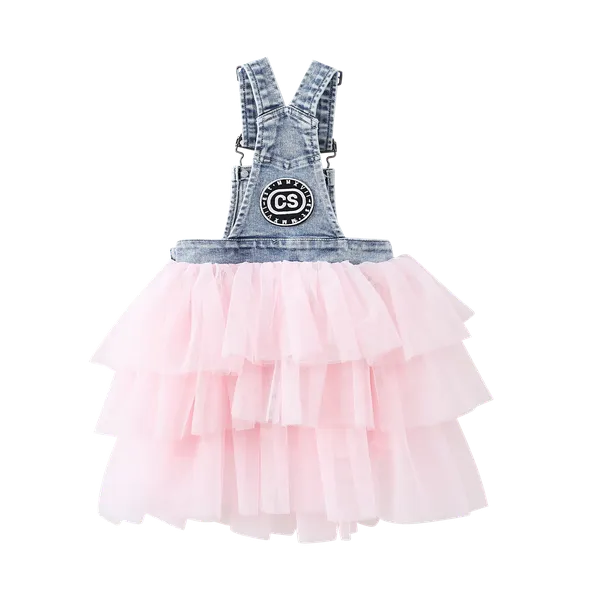 Brooke Pinafore Tutu - Blue/Pink