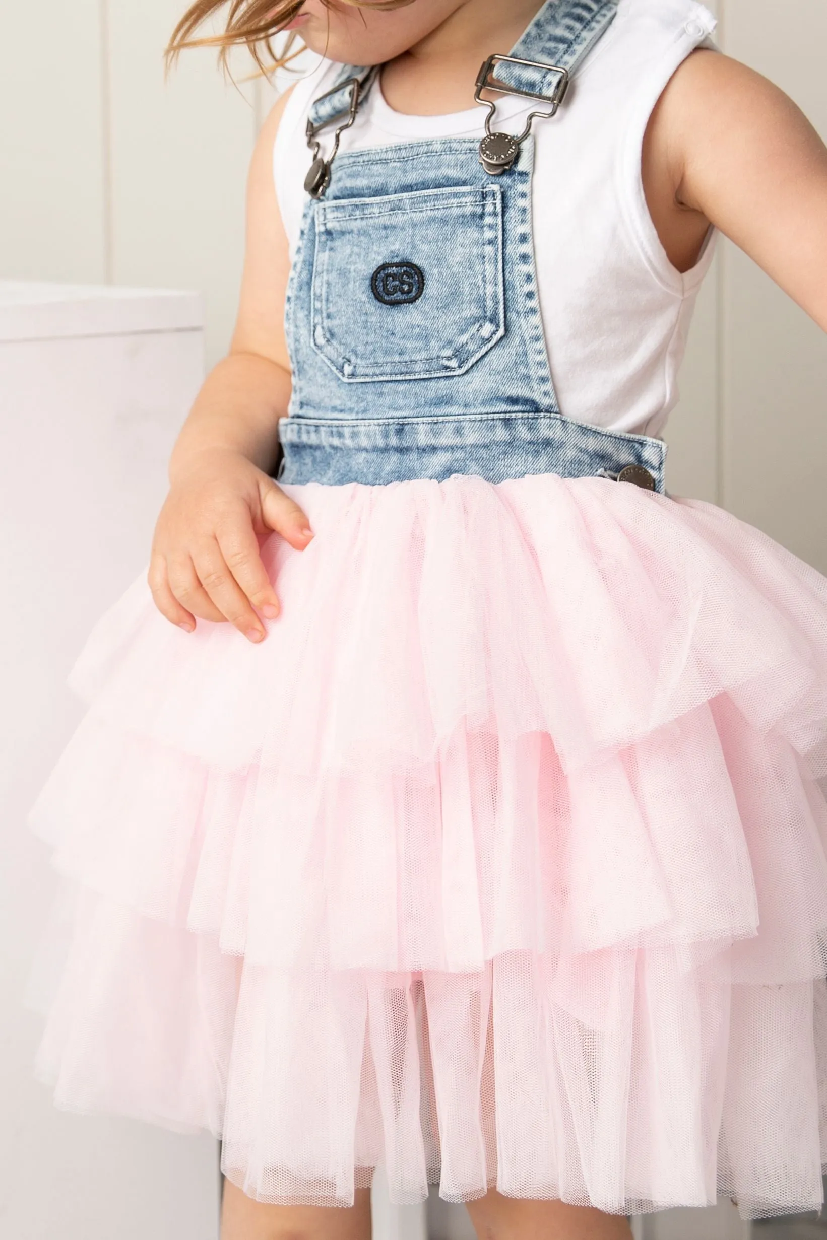 Brooke Pinafore Tutu - Blue/Pink