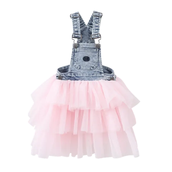 Brooke Pinafore Tutu - Blue/Pink