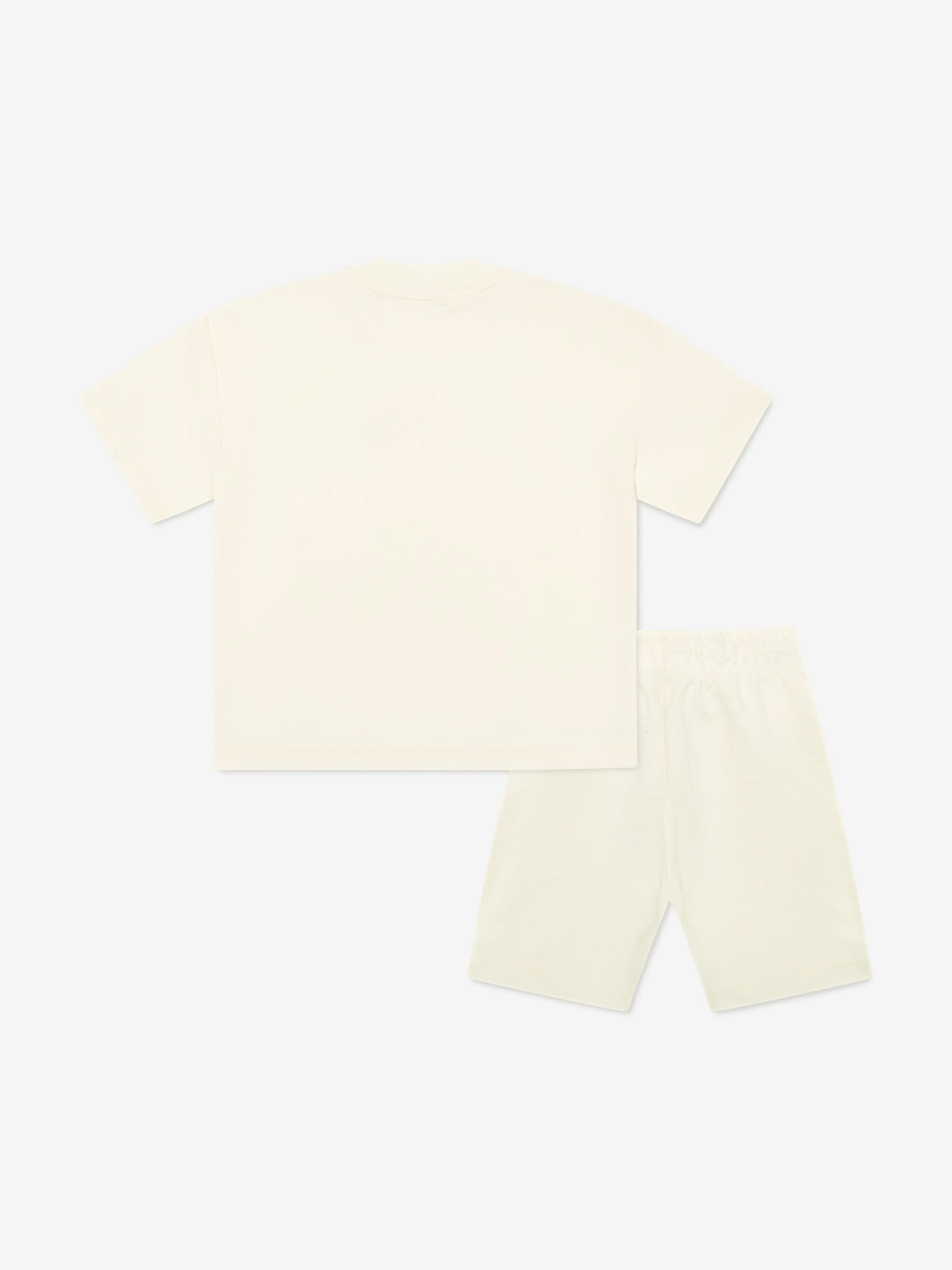 Calvin Klein Boys Ottoman Relaxed Shorts Set in Beige