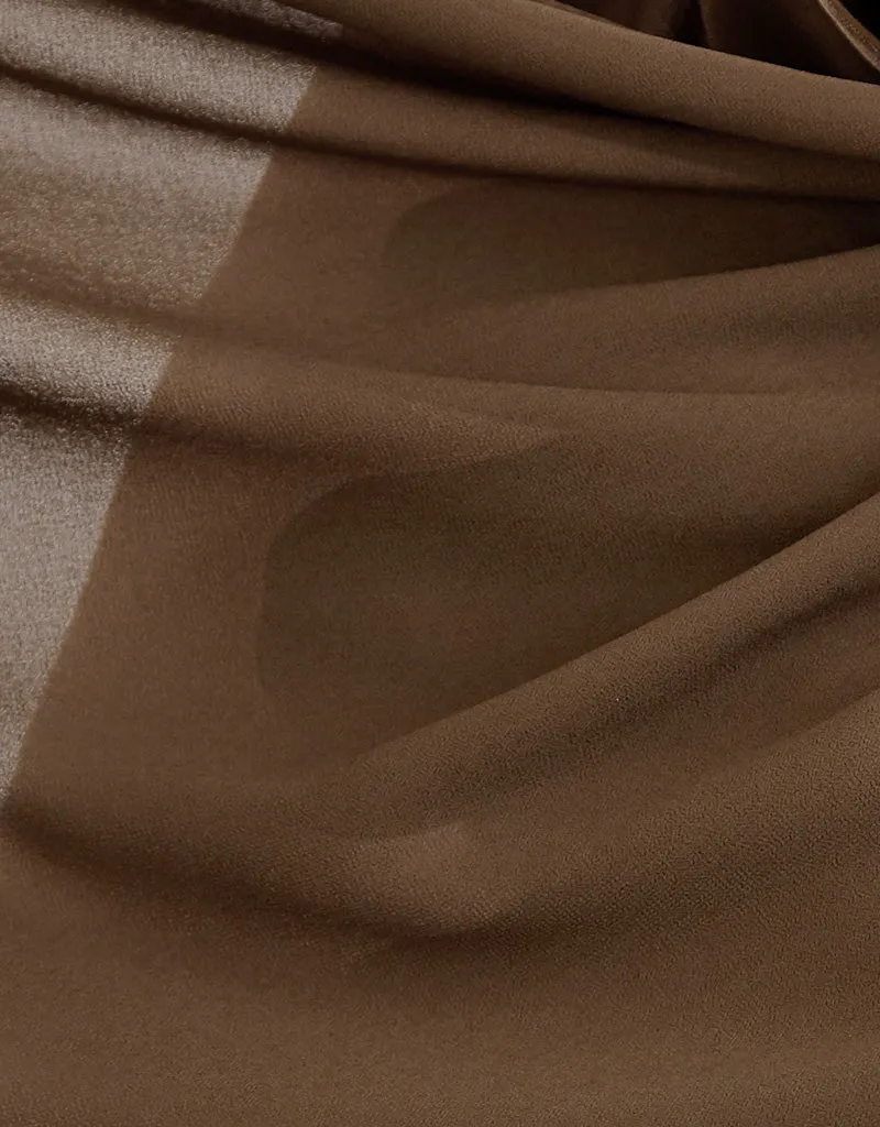 Chiffon Shawl - Shades of Dark Brown