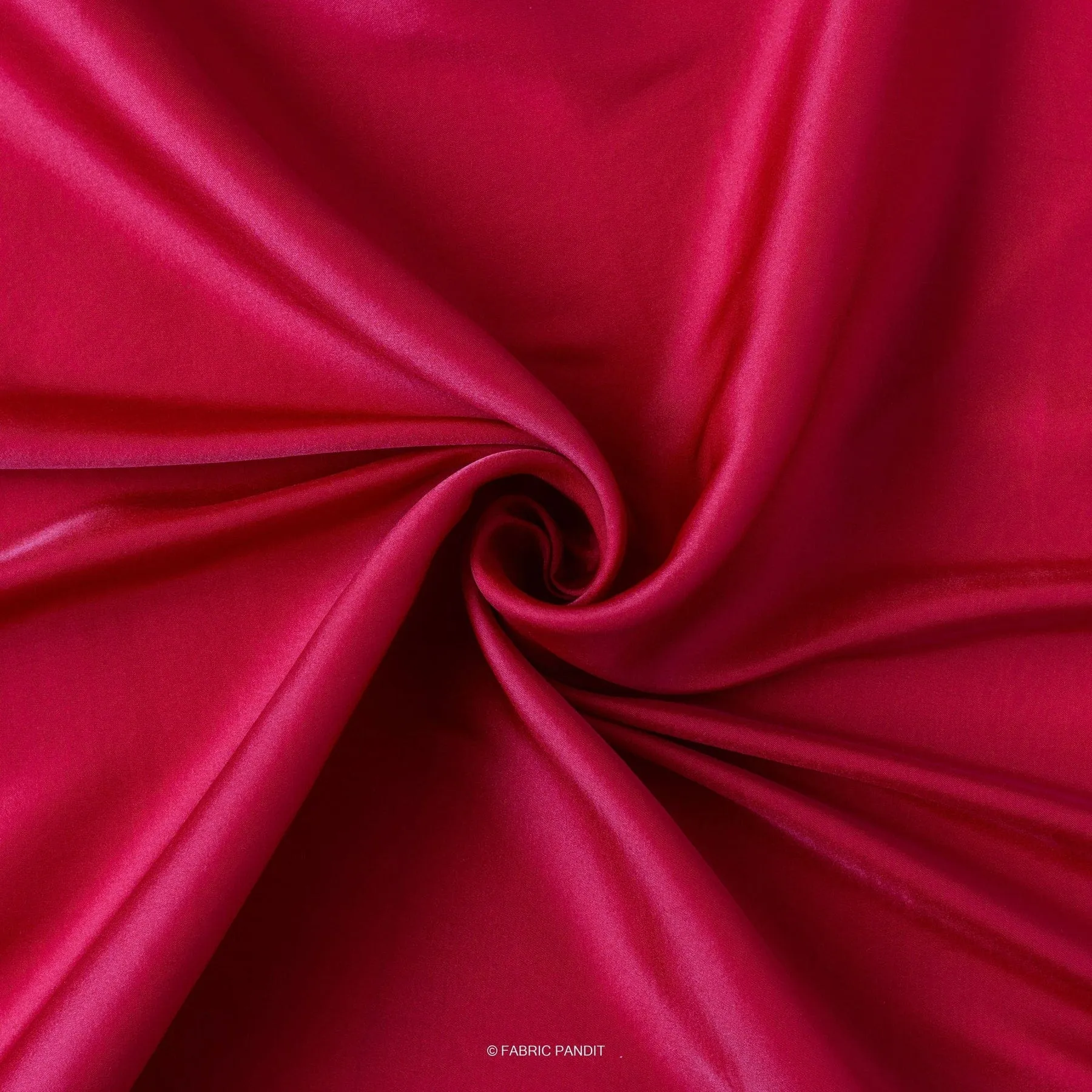 Crimson Red Plain Premium Tussar Silk Fabric