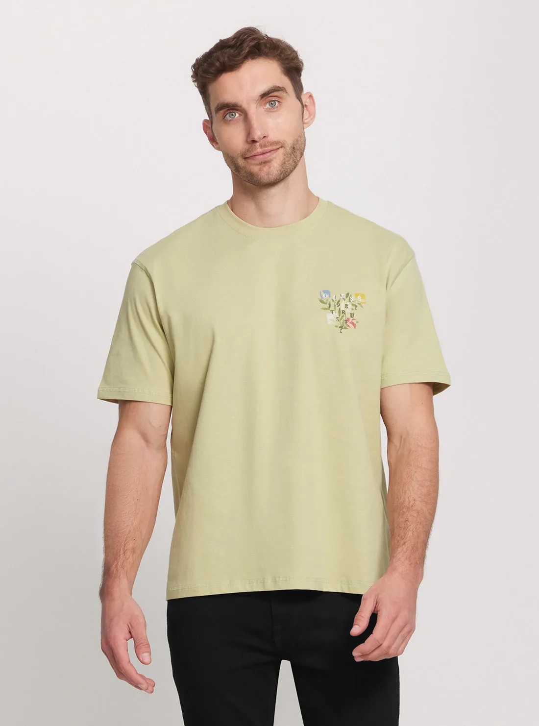 Eco Green Abstract Flower Logo T-Shirt