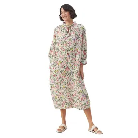 Eloisa Linen Dress in Multi Flower Print