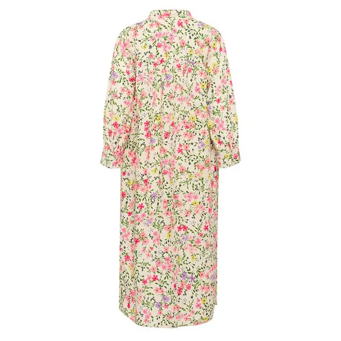 Eloisa Linen Dress in Multi Flower Print