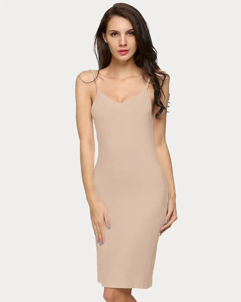 Full Slips Nightgown V Neck Dress