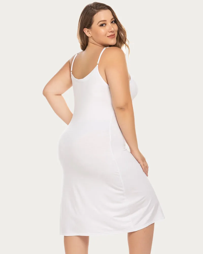 Full Slips Nightgown V Neck Dress