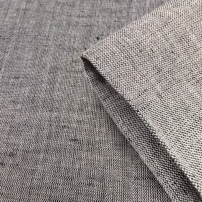 Grey/black linen fabric - sold by 1/2mtr