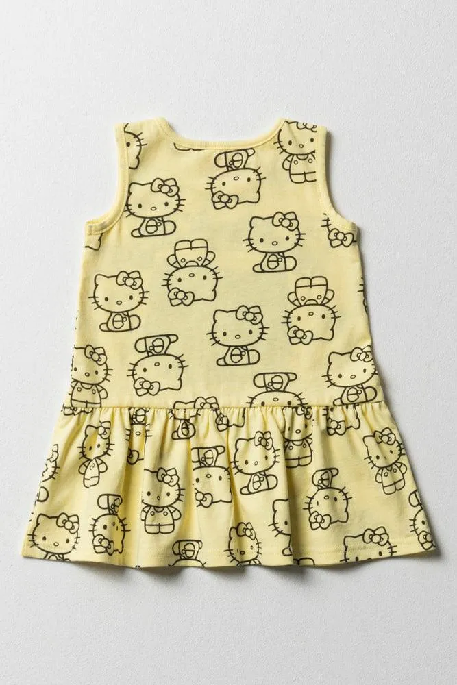 Hello Kitty Sleeveless Dress Yellow