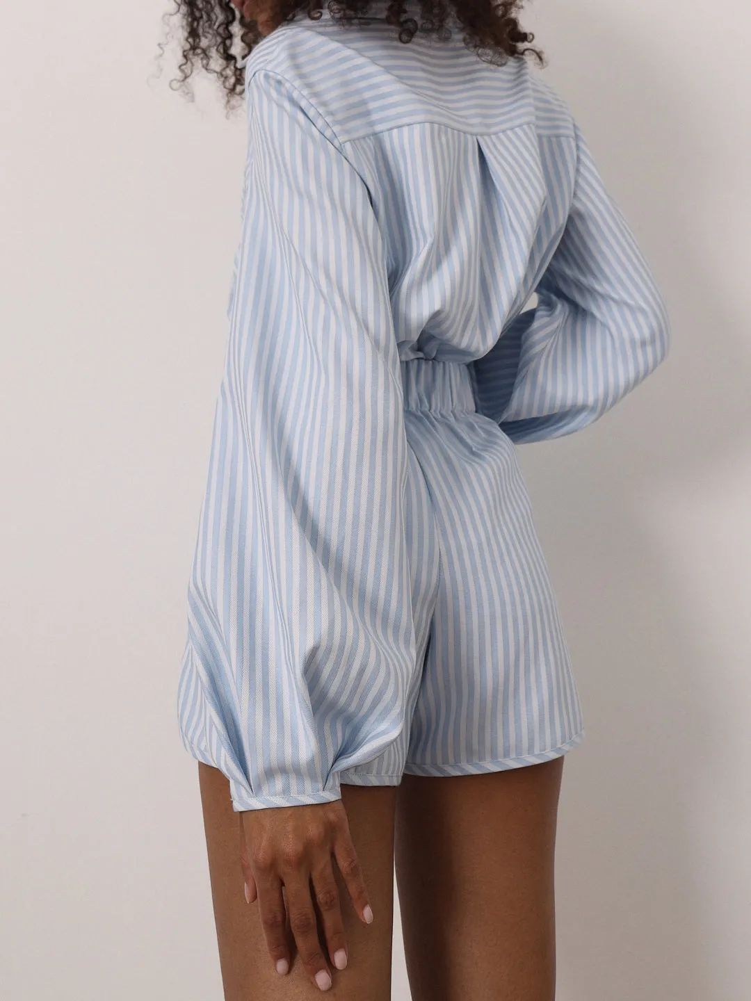 Imogen Candy Stripe Shirt | Blue/White