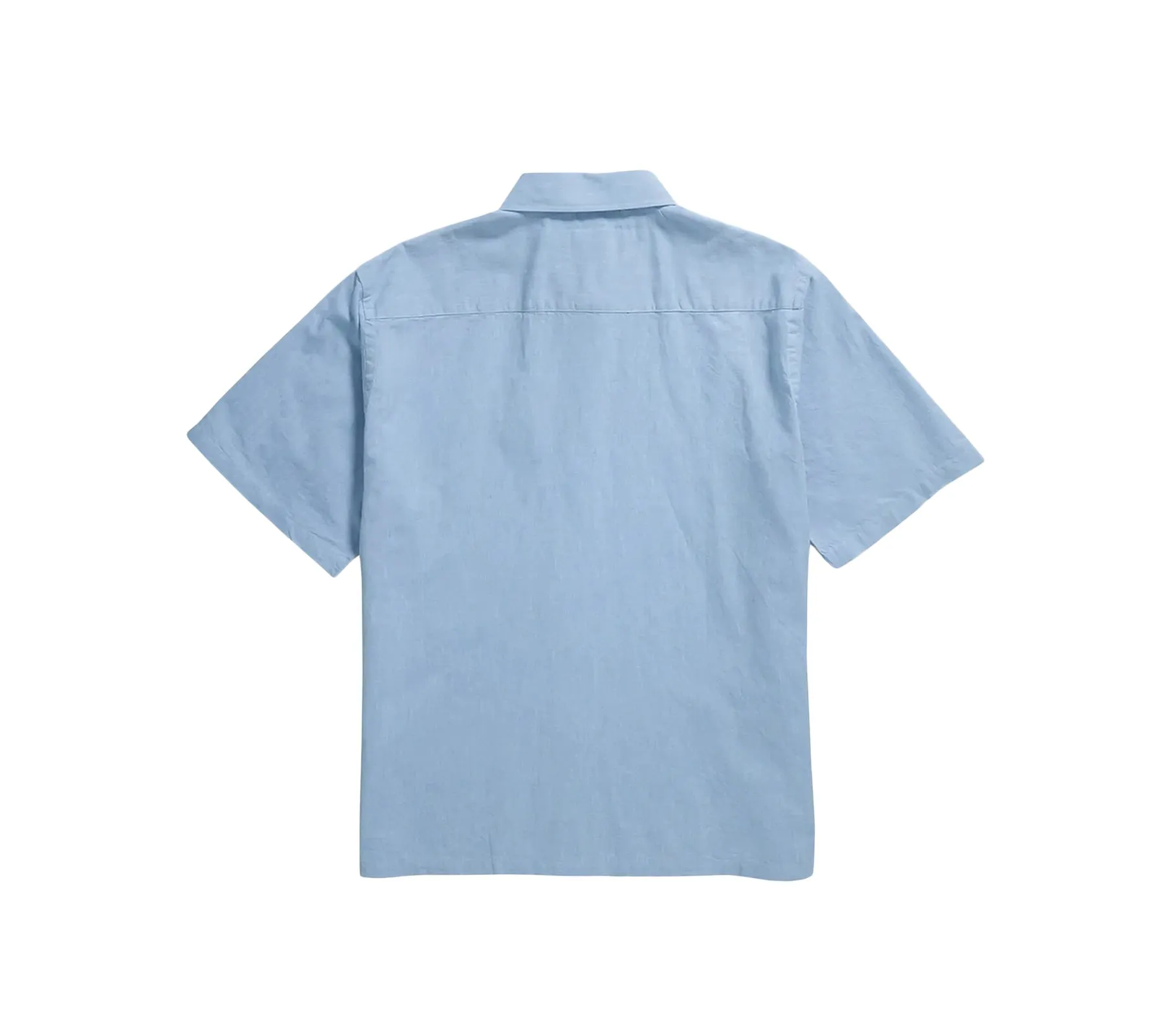 Ivan Relaxed Cotton Linen SS Shirt | Pale Blue