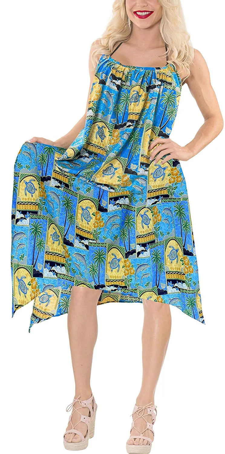 LA LEELA Coverup Beach Bikini wear Swimsuit Kimono Summer Dresses Women Printed