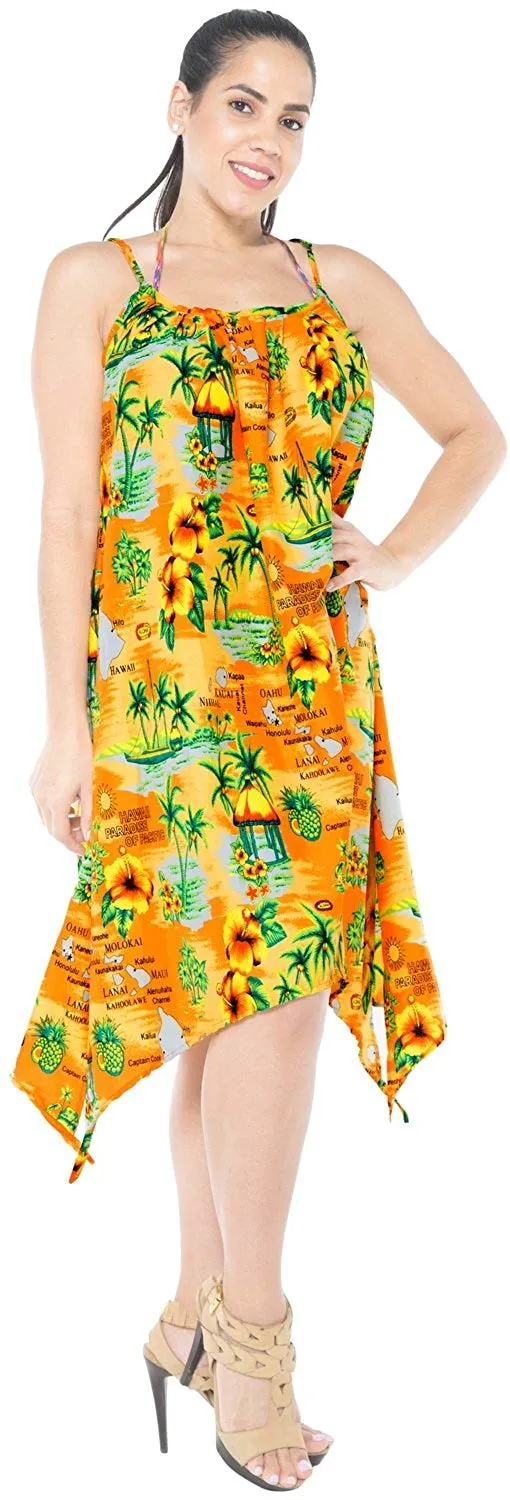 LA LEELA Coverup Beach Bikini wear Swimsuit Kimono Summer Dresses Women Printed