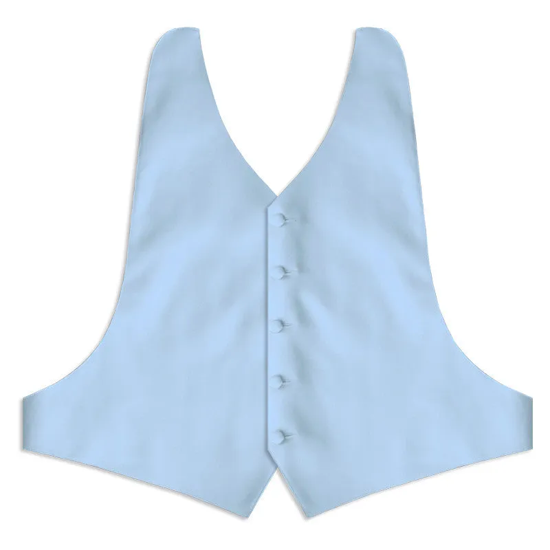 Light Blue Backless Tuxedo Vest