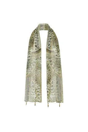 LONG SCARF ANIMAL INSTINCT GOLD