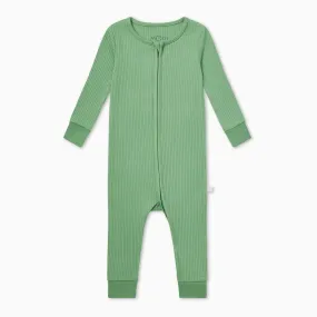 Moss Ribbed Clever Zip Snug Fit Pajamas