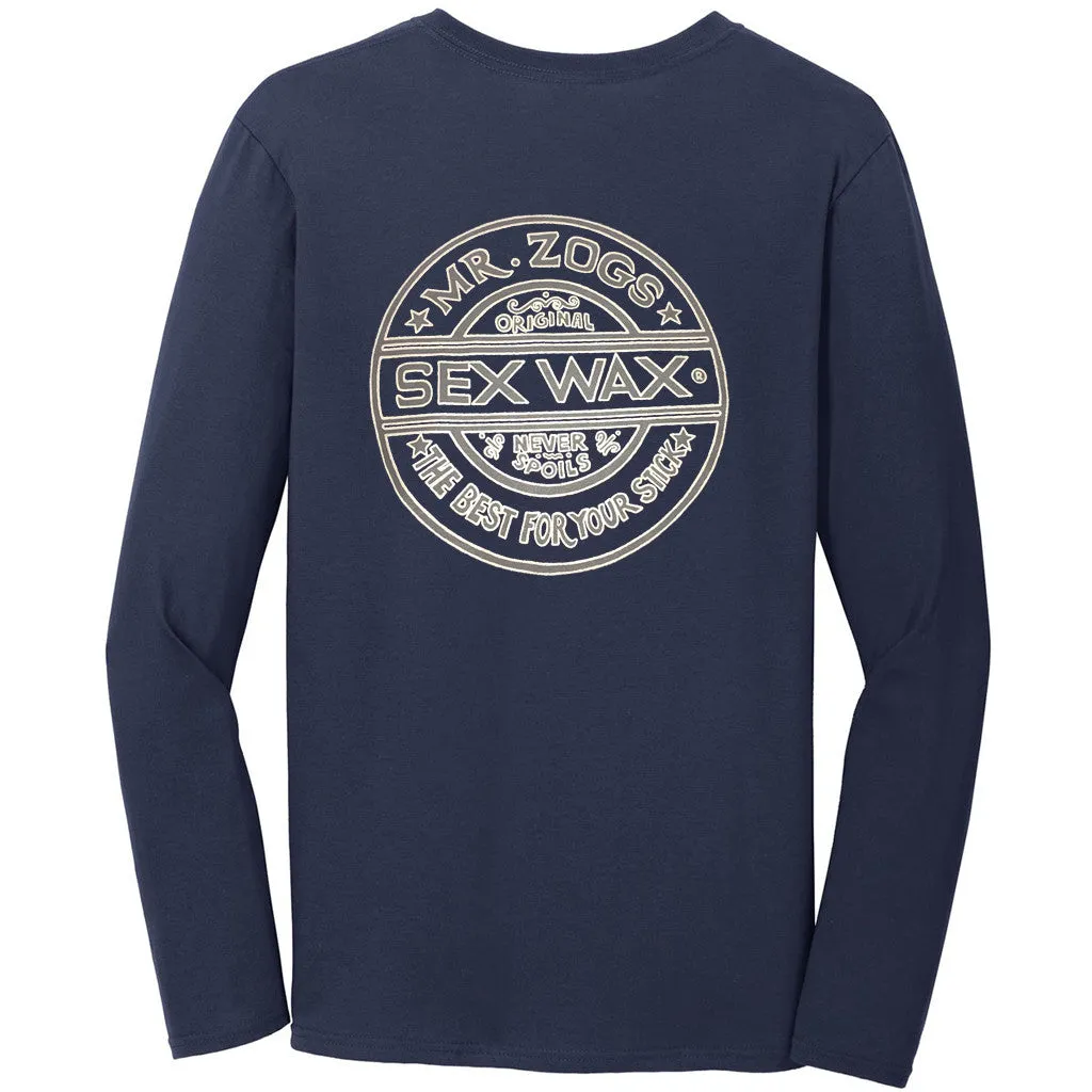 Mr. Zog's Sex Wax Mens Pinstripe L/S Tee - Navy