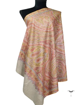 natural embroidery pashmina shawl 8077