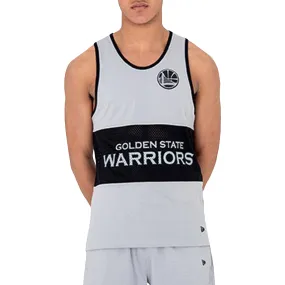 New Era Mens Golden State Warriors Mesh Tank - Grey