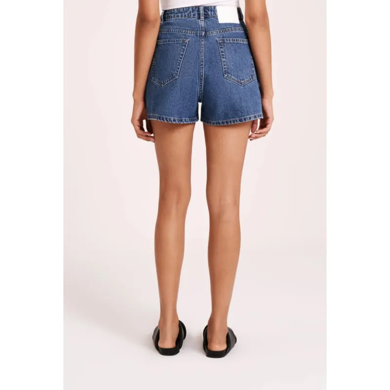 Organic Mom Short | Vintage Blue