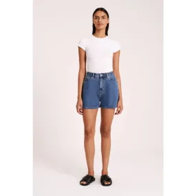 Organic Mom Short | Vintage Blue