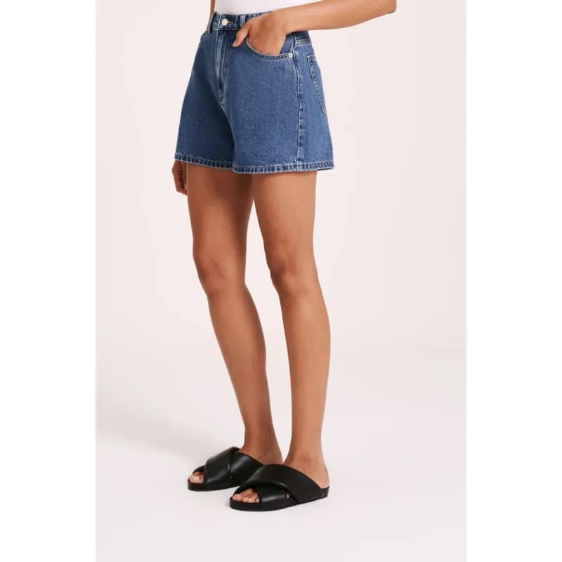 Organic Mom Short | Vintage Blue