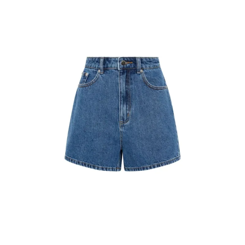 Organic Mom Short | Vintage Blue