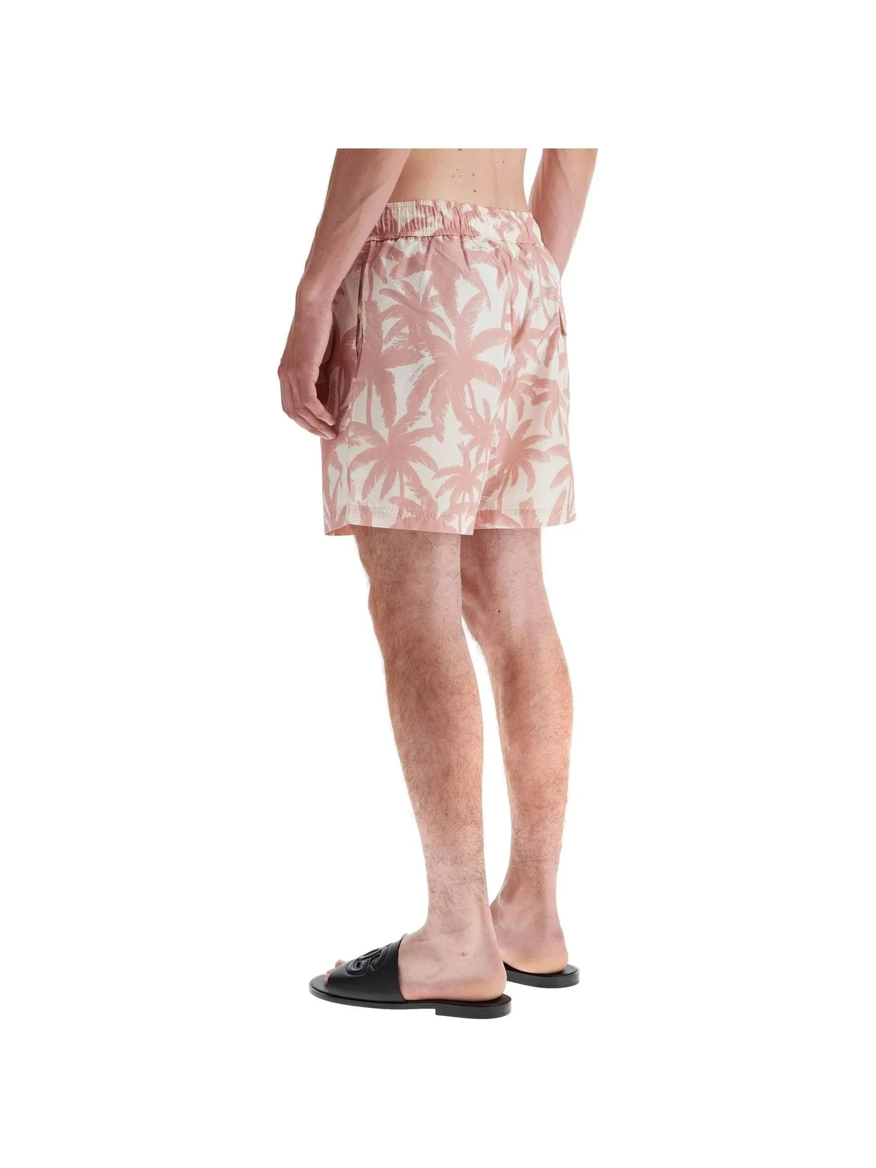 Palm Tree Print Relaxed Shorts