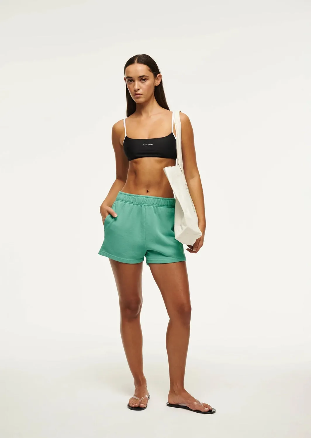 P.E NATION | REVERIE SHORT | WASHED EVERGREEN