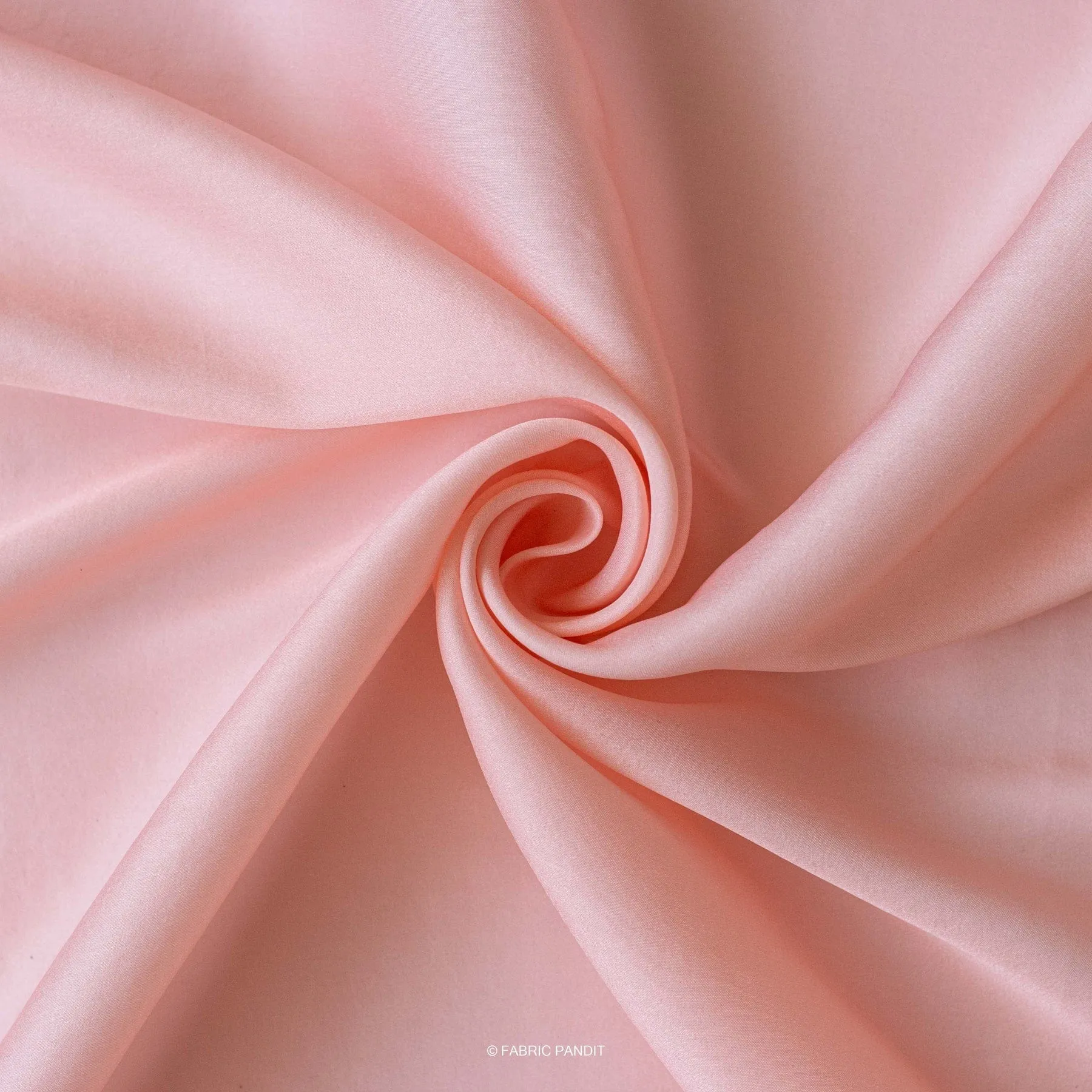 Pearl Blush Plain Premium Tussar Silk Fabric (44 Inches)