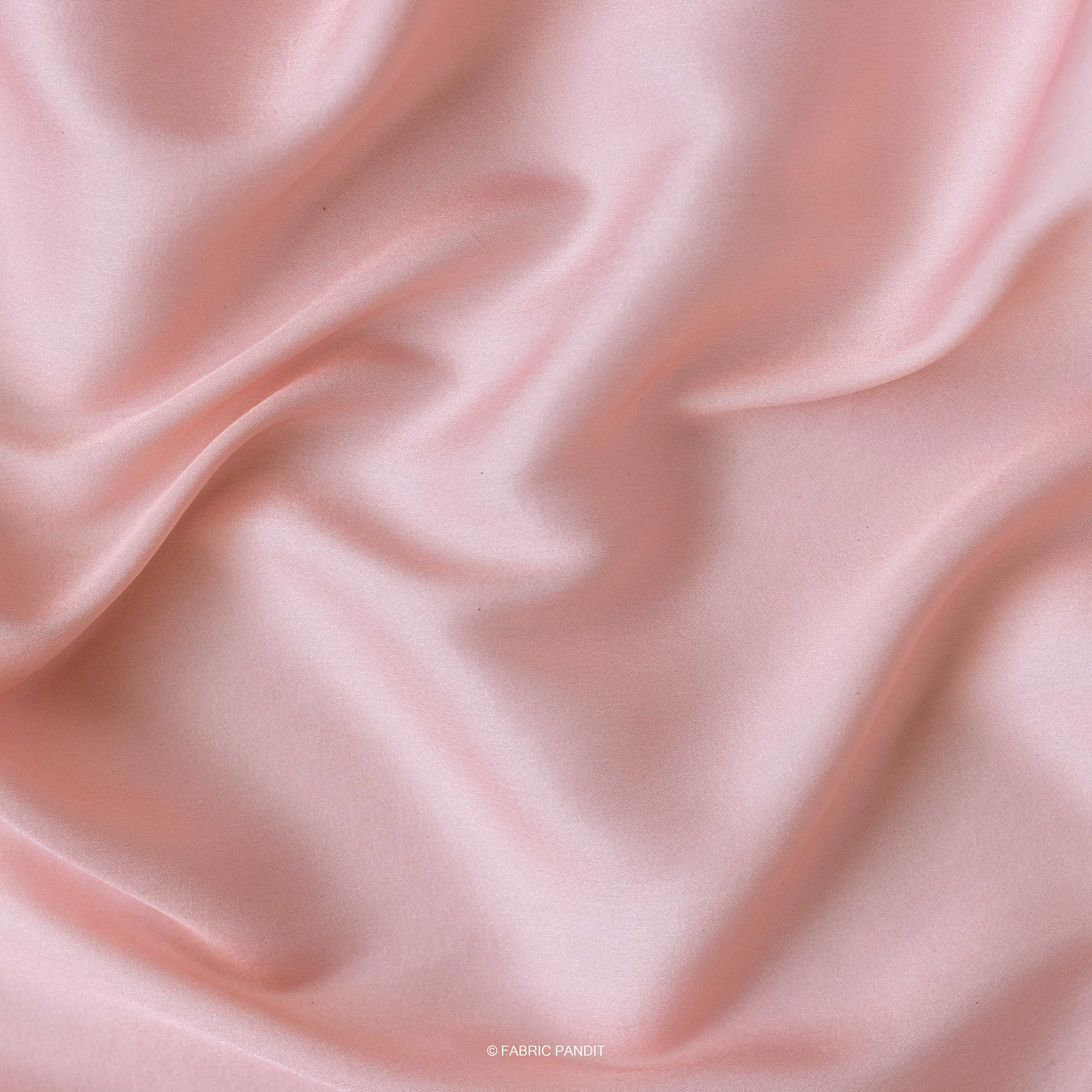 Pearl Blush Plain Premium Tussar Silk Fabric (44 Inches)