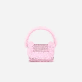 Pink Crystal Lace Detail Bag