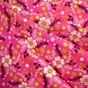 Pivot Wildflower Floral Premium Cotton Playful Fuchsia